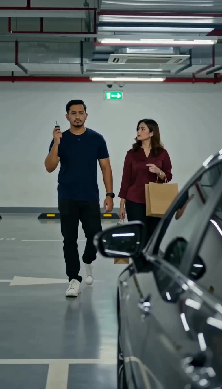 AI-generated clip: Kita semua ada kawan yang confident tekan kereta orang dalam parking...
